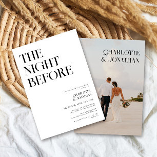 Retro Typografie Modernes Foto Probe Abendessen Einladung