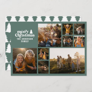 Retro-Typografie - Modernes MultiFoto Feiertagskarte