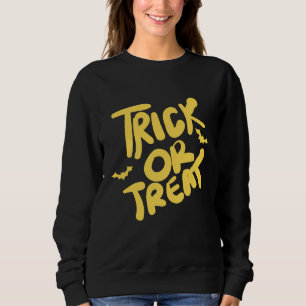Retro-Typografie Süßes oder Saures Grusel-Hallowee Sweatshirt