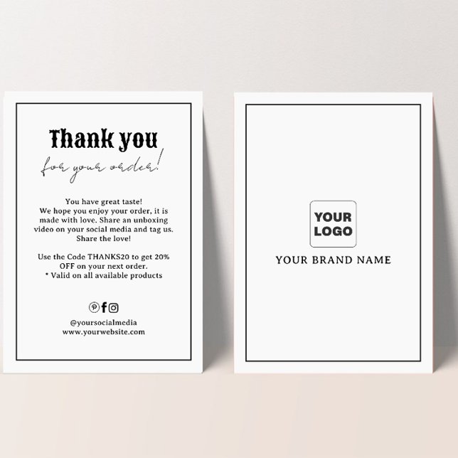 Retro Typografie Vielen Dank Rabattkarte Dankeskarte (Von Creator hochgeladen)