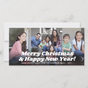Retro-Typografie Weihnachten & Neujahr Vier Fotos