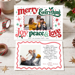Retro-Typografie Whimsical Helle Moderne Foto Feiertagskarte