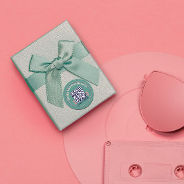 Retro Typografy Business Social Media QR-Code Runder Aufkleber