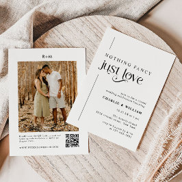 Retro Typografy Foto Qr Code Hochzeit Einladung