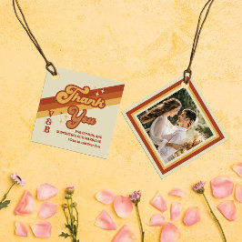 Retro Typografy Summer Sun Wedding Danke Geschenkanhänger