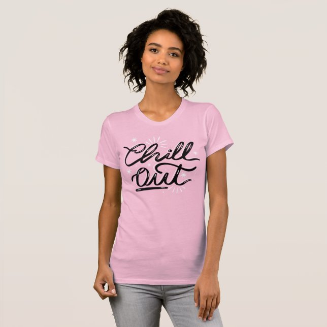 Retro Typografy T - Shirt abkühlen (Vorne ganz)