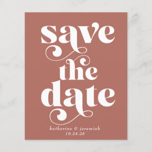 Retro Typografy Wedding Save the Date
