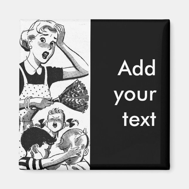 Retro Überlastete Mama Magnet (Vorne)