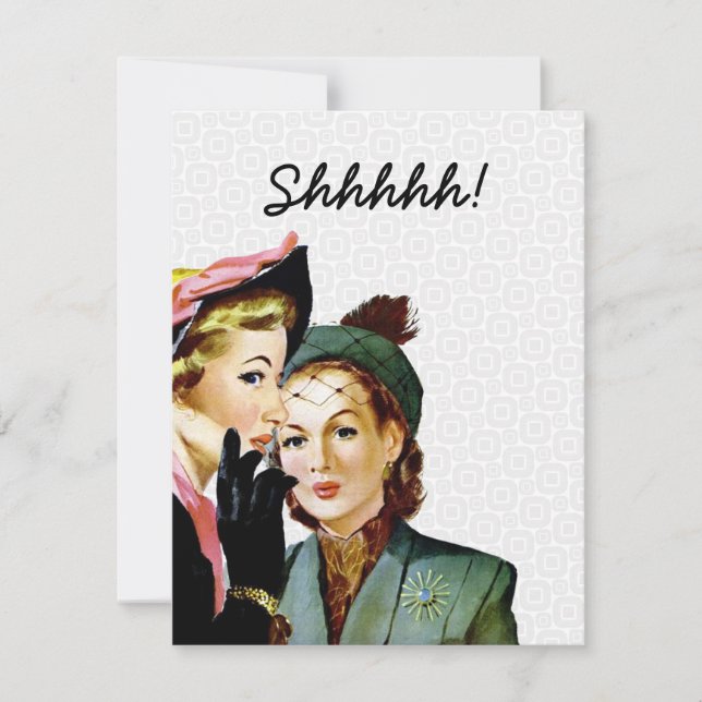 Retro-Überraschungs-Party Einladung (Vorderseite)