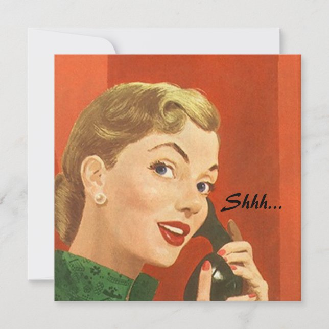 Retro Überraschungs-Party für irgendwelche Einladung (Vorderseite)