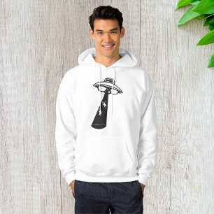 Retro UFO Abduction Graphic Alien SciFi Hoodie