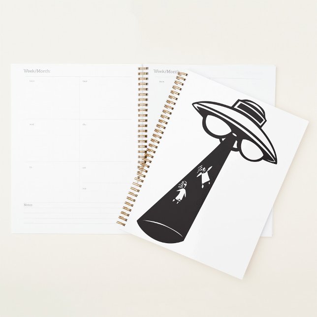 Retro UFO Abduction Graphic Alien SciFi Planer (Von Creator hochgeladen)