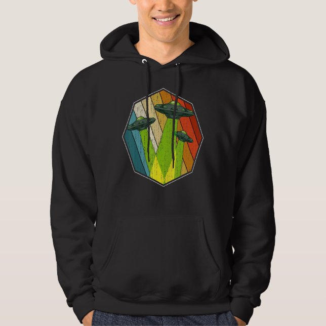 Retro Ufo Abduction Sci Fi Extraterrestrial Ufo Hoodie (Vorderseite)
