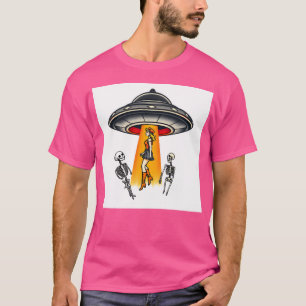 Retro-UFO-Entführungsdesign T-Shirt