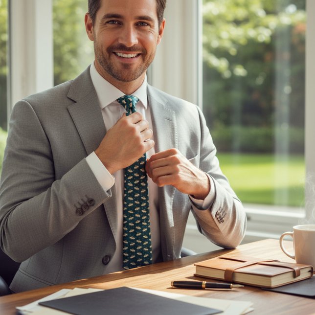 Retro UFO Raumschiff Muster Kosmisches Zubehör Krawatte (Von Creator hochgeladen)