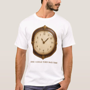 Retro-Uhr mit Rückwärtslauf-Nostalgie T-Shirt