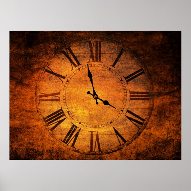 Retro-Uhr Poster (Vorne)