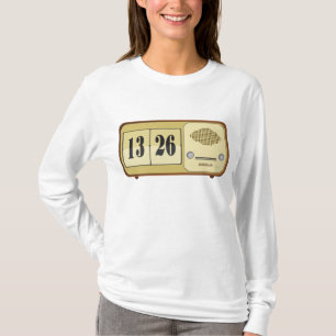 Retro-Uhr-Radio-Flip-Flop-T-Shirt T-Shirt