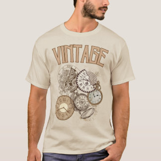 Retro-Uhr-T-Shirt T-Shirt