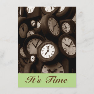 Retro Uhren ist es Erinnerungs-Mitteilungen der Ankündigung