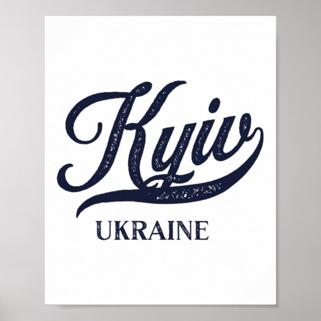 Retro Ukraine Stadt - Vintage Kiew  Poster (Vorne)