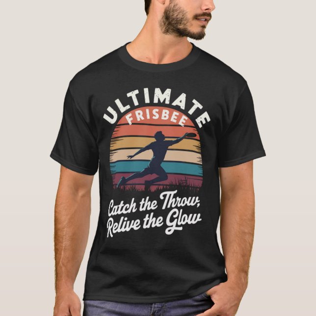 Retro Ultimate Frisbee Player Men Vintag T-Shirt (Vorderseite)