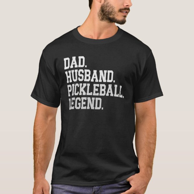 Retro uncle husband pickleball legend paddle tenni T-Shirt (Vorderseite)