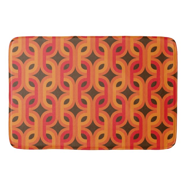 Retro- und Mod-60er-70er-Badematte Badematte (Vorderseite)
