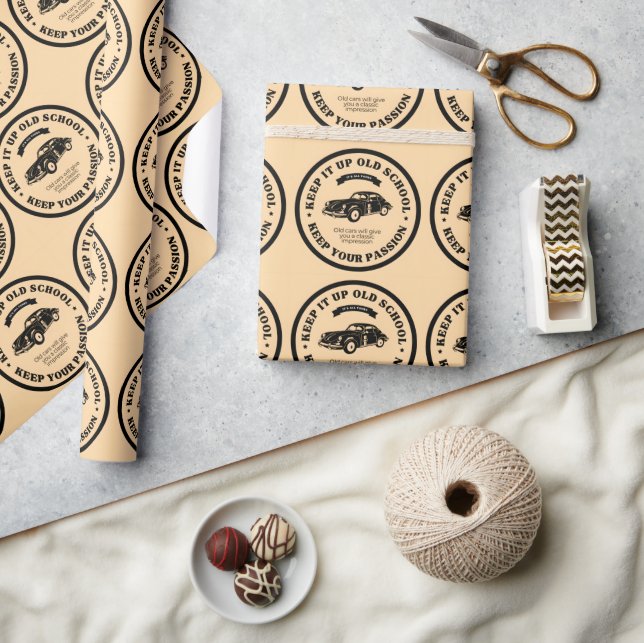 Retro- und Oldtimer Geschenkpapier (Kunsthandwerk)