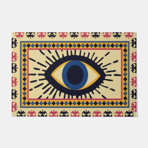 Retro und Vintage matte, geheimnisvolle Augen vor Fußmatte