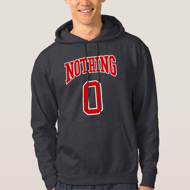 Retro Uni Red White Black Nothing Zero Sport Hoodie (Vorderseite)