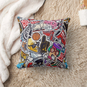 Retro Uni Vibe Throw Kissen