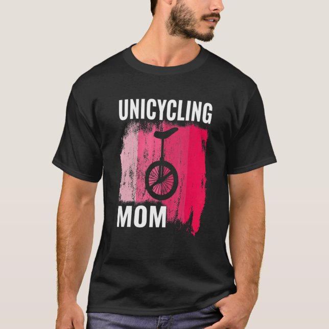 Retro Unicyclist Unicycle Monocycle For Women Mom T-Shirt (Vorderseite)