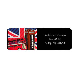 Retro Union Jack London Bus rote Telefonkabine