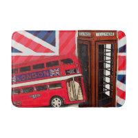 Retro Union Jack London Bus rote Telefonkabine