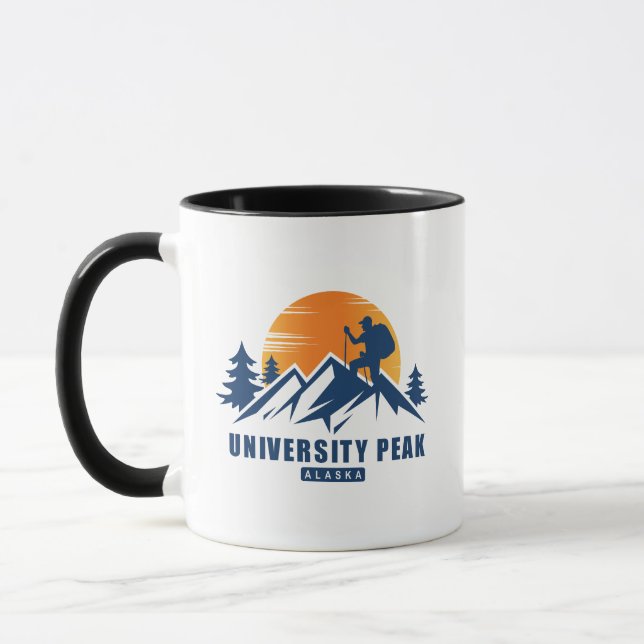 Retro University Peak T - Shirt Tasse (Links)