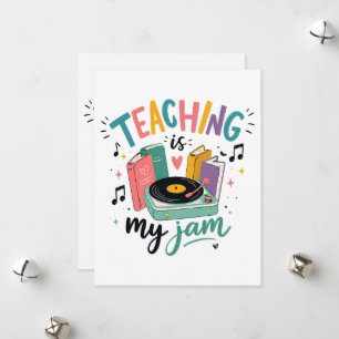 Retro-Unterricht Ist Mein Ding Vinyl-Schallplatte Feiertagskarte