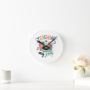 Retro-Unterricht Ist Mein Ding Vinyl-Schallplatte  Runde Wanduhr