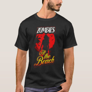 Retro Untoter Horror Zombies am Strand Sun Su T-Shirt