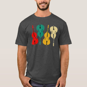 Retro Upright Bass String Double Bass Vintag Gif T-Shirt
