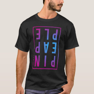 Retro Upside Down Ananas Swinger Pastel Text Gr T-Shirt