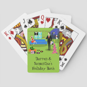 Retro Urban Christmas Couple Playing Cards Spielkarten