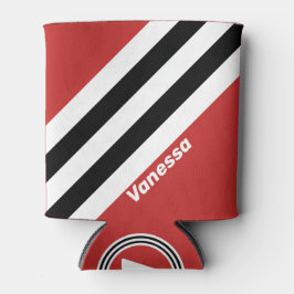 Retro Urban Zebra Stripes with Name Dosenkühler