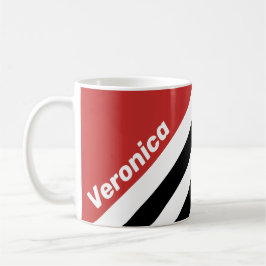 Retro Urban Zebra Stripes with Name Kaffeetasse