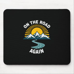 Retro Urlaub Camping Wandern Wieder Auf Der Straße Mousepad