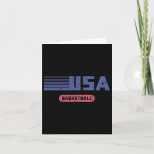 Retro US 2020 Team American Basketball Vintag Karte