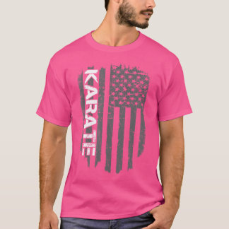 Retro US American Flag Japanischer Karate T-Shirt