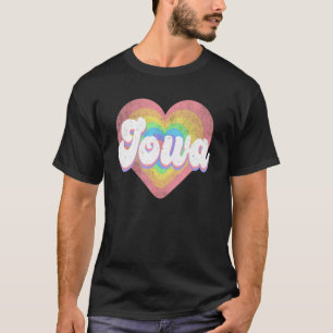 Retro US Citizen America Staat Herzliche Liebe Iow T-Shirt
