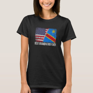 Retro Us Kongo Flag Bester Großvater je Vater' T-Shirt