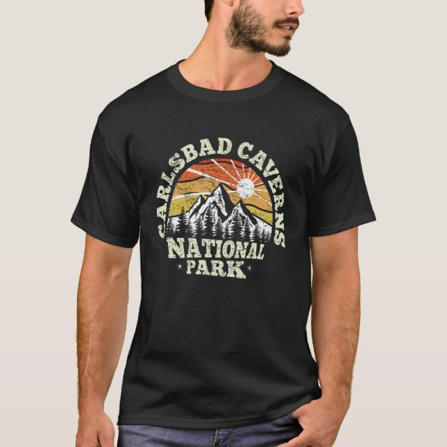 Retro US New Mexico 1930 Carlsbad Caverns National T-Shirt (Vorderseite)